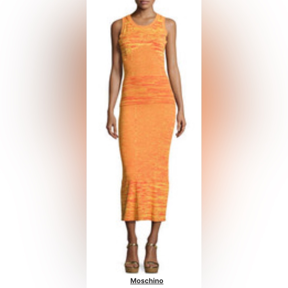 Moschino Boutique Sleeveless Space Dyed Midi Dress Sz 4 NWOT
